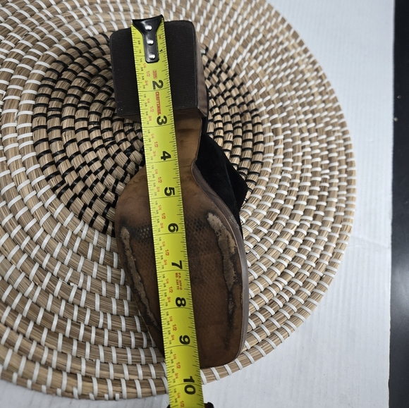 Black Suede Platform Mules 7 - Picture 7 of 12